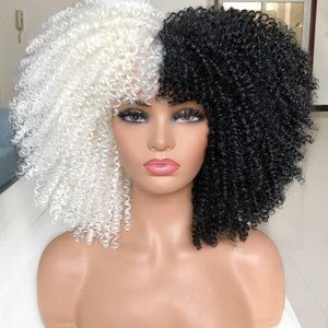 Ladies women curly afro  wig 14 inches